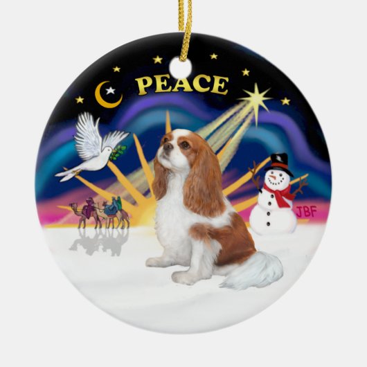 Xmas Sunrise - Blenheim Cavalier (F) Keramik Ornament (Vorne)