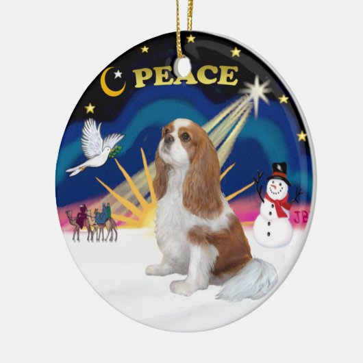 Xmas Sunrise - Blenheim Cavalier Keramikornament (Links)