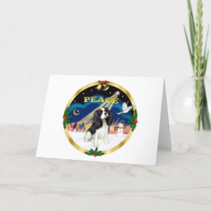 Xmas Sunrise - Dreifarbiger Cavalier King Charles Feiertagskarte