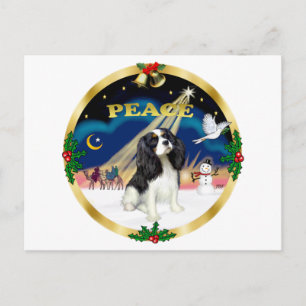 Xmas Sunrise - Dreifarbiger Cavalier King Charles Feiertagspostkarte