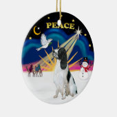 Xmas Sunrise - English Springer Spaniel Keramik Ornament (Rechts)