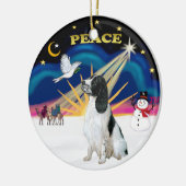 Xmas Sunrise - English Springer Spaniel Keramik Ornament (Links)