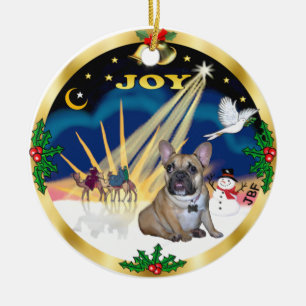 Xmas Sunrise - French Bulldog Puppy Keramik Ornament