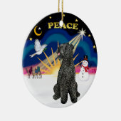 Xmas Sunrise - Kerry Blue Terrier Keramik Ornament (Rechts)