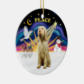 Xmas Sunrise - Spinone Italiano (Jakob) Keramik Ornament (Rechts)