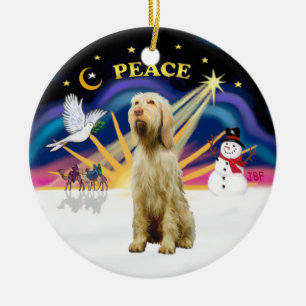 Xmas Sunrise - Spinone Italiano (Jakob) Keramik Ornament