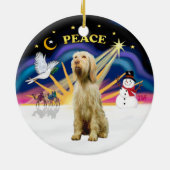 Xmas Sunrise - Spinone Italiano (Jakob) Keramik Ornament (Hinten)