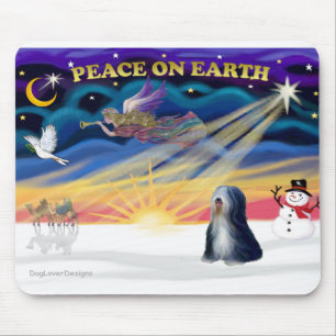 Xmas Sunrise - Tibet-Terrier (SW) Mousepad