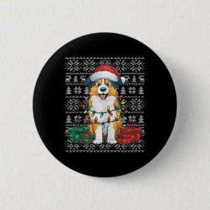 Xmas Sweater Style Ugly Australian Shepherd Dog Ch Button