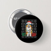Xmas Sweater Style Ugly Australian Shepherd Dog Ch Button (Vorne & Hinten)