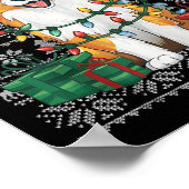 Xmas Sweater Style Ugly Australian Shepherd Dog Ch Poster (Ecke)