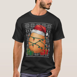 Xmas Sweater Style Ugly Fast Food Ei Weihnachten T-Shirt