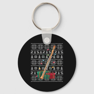 Xmas Sweater Style Ugly Musical Flute Weihnachten Schlüsselanhänger