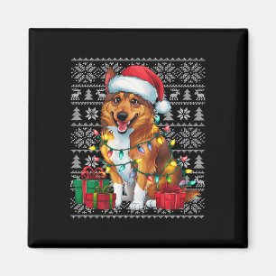 Xmas Sweater Style Ugly Norwegisch Elkhound Dog Ch Magnet