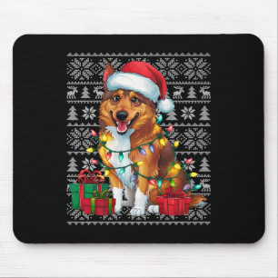 Xmas Sweater Style Ugly Norwegisch Elkhound Dog Ch Mousepad