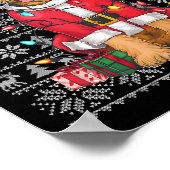 Xmas Sweater Style Ugly Santa Airedale Terrier Dog Poster (Ecke)