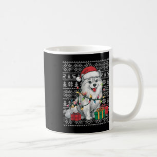 Xmas Sweater Style Ugly Santa American Eskimo Dog Kaffeetasse