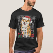 Xmas Sweater Style Ugly Santa Shiba Inu Dog Christ T-Shirt (Vorderseite)