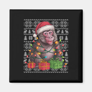 Xmas Sweater Style Ugly Weihnachtsmannmütze Weihna Magnet
