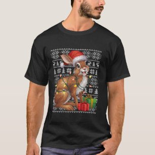 Xmas Sweater Style Ugly Weihnachtsmannmütze Weihna T-Shirt