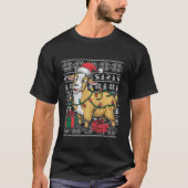 Xmas Sweater Style Ugly Weihnachtsmannmütze Weihna T-Shirt (Vorderseite)