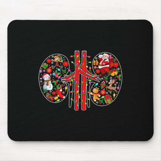 Xmas Symbole Santa Elf Nidneys Form Dialyse Tech Mousepad (Vorne)
