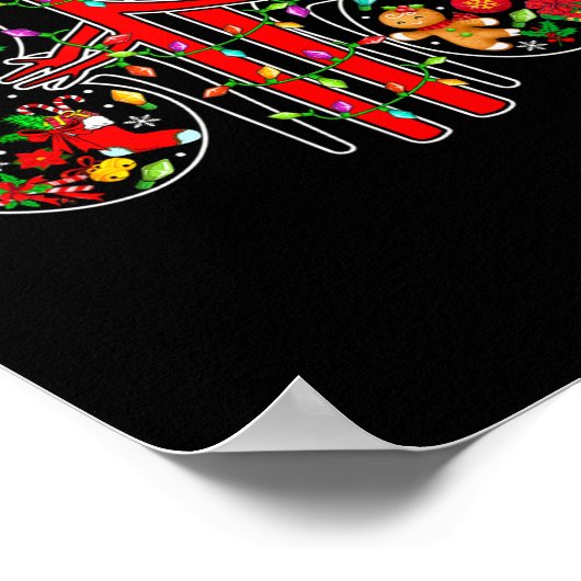 Xmas Symbole Santa Elf Nidneys Form Dialyse Tech Poster (Ecke)