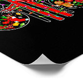 Xmas Symbole Santa Elf Nidneys Form Dialyse Tech Poster (Ecke)