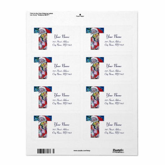 XMAS T LETTER /SANTA CLAUS MIT VIOLIN MONOGRAMM (Vorne)