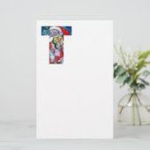 XMAS T LETTER /SANTA CLAUS MIT VIOLIN MONOGRAMM BRIEFPAPIER (Stehend Vorderseite)