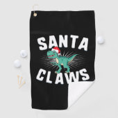Xmas T-Rex Weihnachtsmäntel Golfhandtuch (Insitu)