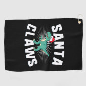 Xmas T-Rex Weihnachtsmäntel Golfhandtuch (Horizontal)