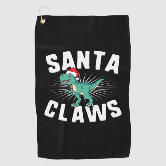Xmas T-Rex Weihnachtsmäntel Golfhandtuch (Vorderseite)