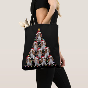 Xmas-Tannen-Santa-Cavalier-King-Charles-Spaniel-Hu Tasche