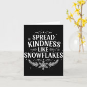 Xmas Themed Spread Kindness Like Snowflakes Merry Karte (Gelbe Blume)