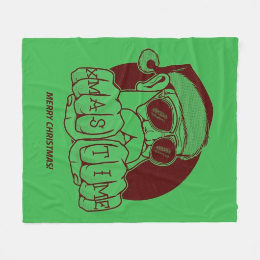 Xmas Time Fleece Blanket (Vorderseite (Horizontal))