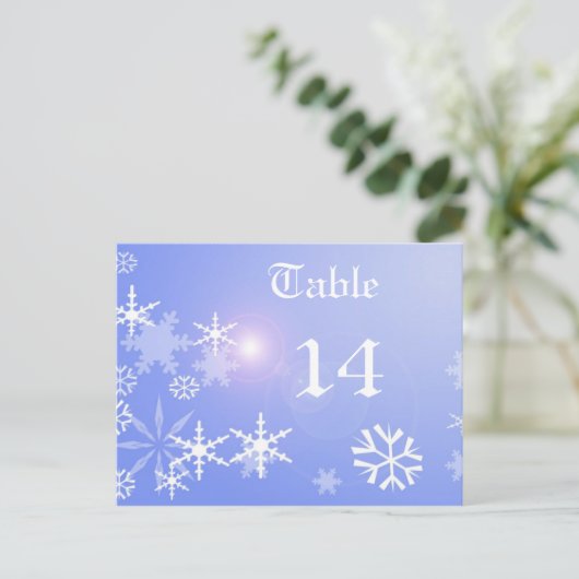 Xmas-Tischnummer Postkarte (Stehend Vorderseite)