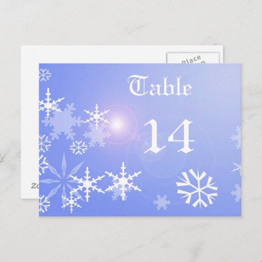 Xmas-Tischnummer Postkarte (Vorne/Hinten)