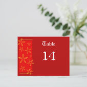 Xmas-Tischnummer Postkarte (Stehend Vorderseite)