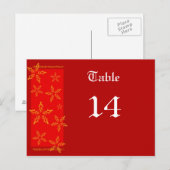 Xmas-Tischnummer Postkarte (Vorne/Hinten)