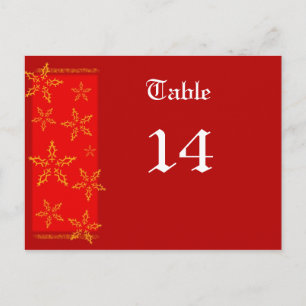 Xmas-Tischnummer Postkarte