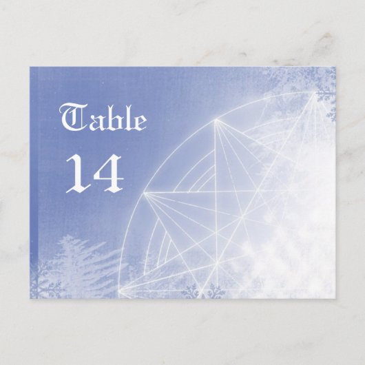 Xmas-Tischnummern Postkarte (Vorderseite)