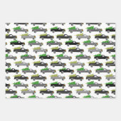 Xmas Traffic Cars Trucks Bikes Variety Pack Geschenkpapier Set (Vorderseite 2)