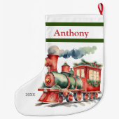 Xmas Train Boys Großer Weihnachtsstrumpf (Rückseite)