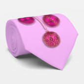Xmas Trebles Baubles pink + Ihre Ideen Krawatte (Gerollt)