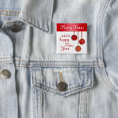 Xmas Tree Baubles red + Ihre Ideen Button (Beispiel)