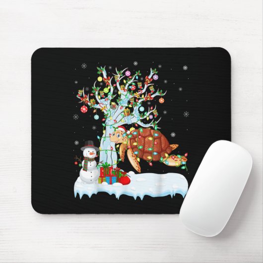 Xmas Tree Decoration Lighting Sea Turtle Christmas Mousepad (Mit Mouse)