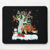 Xmas Tree Decoration Lighting Sea Turtle Christmas Mousepad (Vorne)