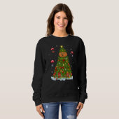 Xmas Tree Decorations Lights Santa Quokka Christma Sweatshirt (Vorne ganz)