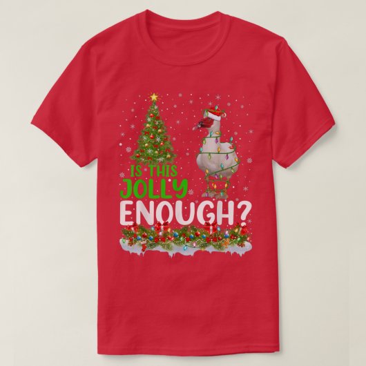 Xmas Tree ist dieser Jolly genug Muscovy Duck Bird T-Shirt (Design vorne)